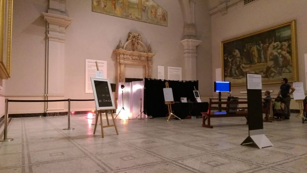 Movement Alphabet by Jan Lee and Tim Murray-Browne - interactive digital installation mapping body movement into generative visual portraits - Victoria and Albert Museum exhibition July 2016