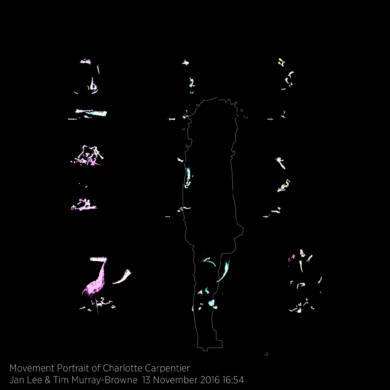 Movement Portrait of Charlotte Carpentier by Jan Lee and Tim Murray-Browne