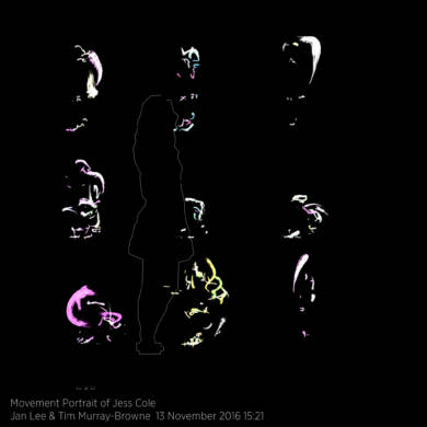 Movement Portrait of Jess Cole by Jan Lee and Tim Murray-Browne