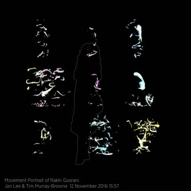 Movement Portrait of Rakhi Gosrani by Jan Lee and Tim Murray-Browne