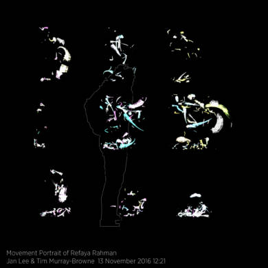 Movement Portrait of Refaya Rahman by Jan Lee and Tim Murray-Browne